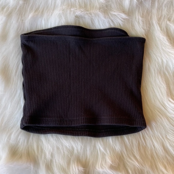 Hollister Black Ribbed Tube Top Women Small - Picture 5 of 9